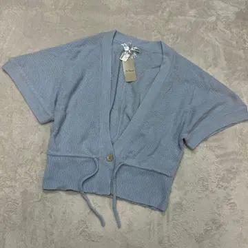 미사용 새상품 La Capra 카미샤 라이트 블루 가디건
