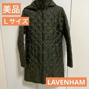 [ 새상품급 ] 라벤햄 LAVENHAM 퀼팅 코트 40 카키 L