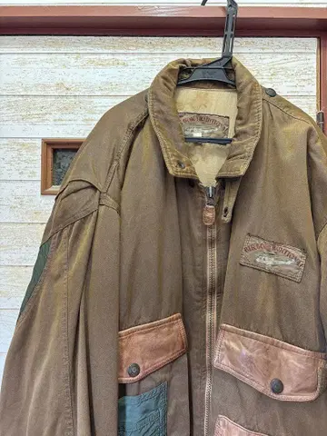 브라운 패치 포켓 자켓