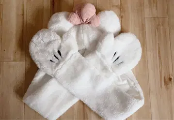 도쿄 디즈니 리조트 미니 팬캡 머플러 장갑