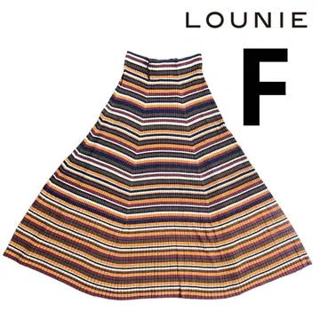 [ 당일 발송 ] LOUNIE 스트라이프 플레어 롱 스커트 F