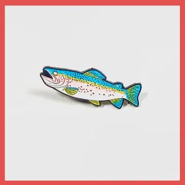 송어 피쉬 노르웨이 오사카 간사이 만박 2025 스태프 핀 배지