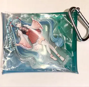 프로세카 스시로 콜라보 한정판 멀티 파우치 아크릴 참 포함 하츠네 미쿠