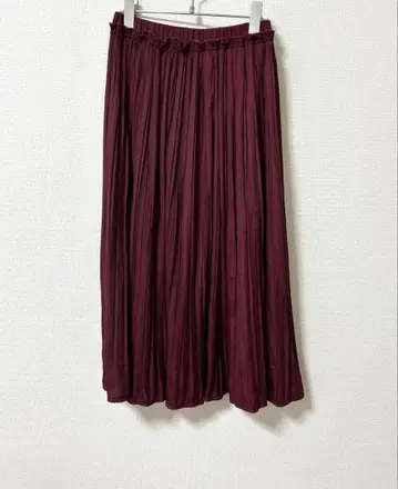 버건디 플리츠 스커트 사이즈 38