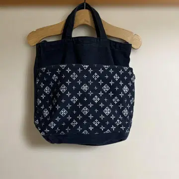 Daily russet 네이비 캔버스 2way 토트백