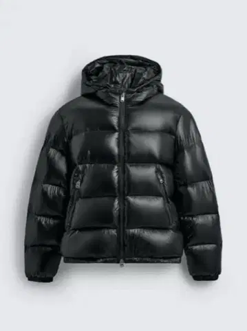 ZARA 후드 부착 다운 자켓