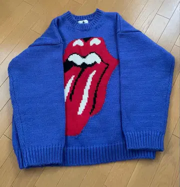 DONCARE 롤링 스톤스 니트 후드티 로고 니트 스웨터