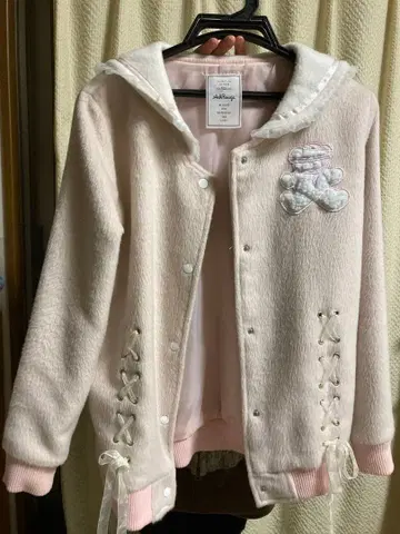 AnkRavage 핑크 플리스 자켓 원피스 2세트