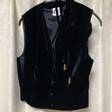 Chum 벨벳 블랙 베스트 택 포함 미사용품 정가 22800엔 9리본