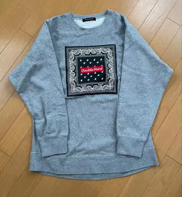 Double Hard 그레이 크루넥 맨투맨