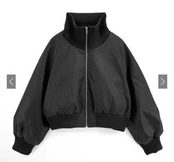 옷깃 2way 가죽 다운 블루종