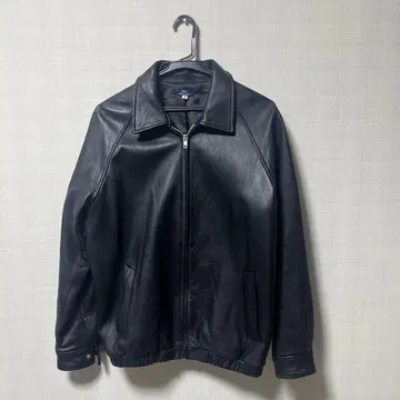 ITEMS URBAN RESEARCH 블랙 가죽 자켓 집업