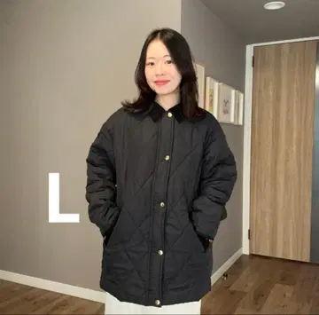 시마무라 ammy Lutique 코듀로이 옷깃 퀼트 코트 L