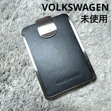 미사용 VOLKSWAGEN 폭스바겐 카드 케이스 가죽 블랙