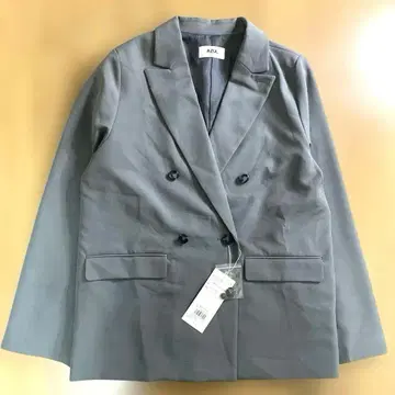 새상품 AZUL 더블 테일러드 자켓 그레이 F 세미 포멀