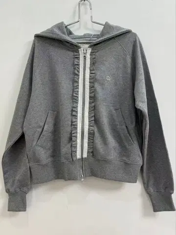 coyseio 프릴 달린 그레이 후드티