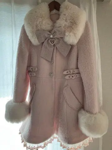 인기 Liz Lisa (리즈리사) 클래식 디자인 핑크 롱 코트