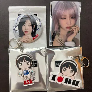 BABYMONSTER 미니 캐릭터 랜덤 아크릴 키링 아사 4개 세트