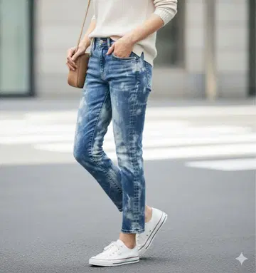 커렌트 엘리엇 루돔 타이다이 데님 팬츠 미국제 빈티지감