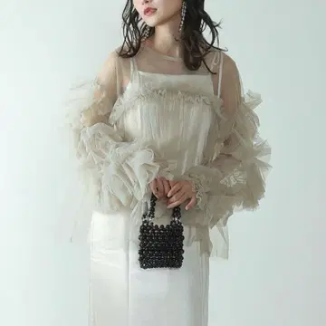 카나/데코라티브 튤 상의 결혼식 베이지