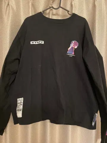 계속 한밤중이면 좋을 텐데 팝업 롱 티셔츠