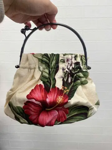 하이비스커스 패턴 핸드백