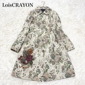 새상품급 로이스크레용 고블랑 직조 A라인 롱 코트 레트로 빈티지