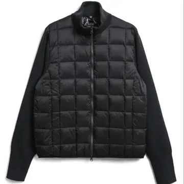 [ TAION ] 베이직 로우넥 W 지퍼 니트 슬리브 다운 자켓