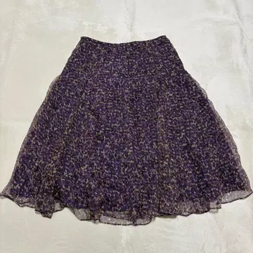 y121009 BASILE28 플레어 스커트 올 패턴 실크 42