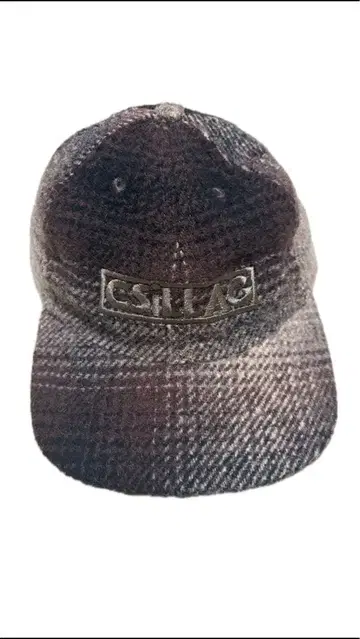 울 캡 미국제 옴브레 체크풍 브라운 계열