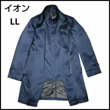 이온 스텐카라 코트 LL 레이어드 스타일 하이넥 히요쿠 네이비