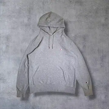 [ 인기 XL 사이즈 ] 챔피온 풀오버 후드티 자수 로고 그레이