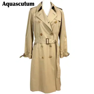 새상품급 Aquascutum 울 라이너 포함 더블 트렌치코트 4F