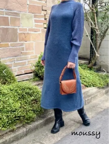 MOUSSY 패턴 스티치 니트 드레스 니트 원피스 2