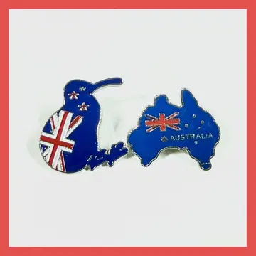 키위 뉴질랜드 세트 오사카 간사이 만박 2025 스태프 핀 배지