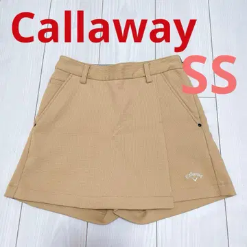 [ 새상품급 ] 캘러웨이 골프 스커트풍 숏팬츠 베이지 코듀로이