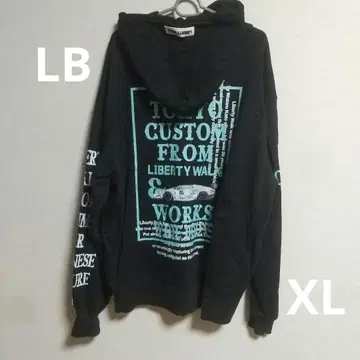 [ used ] LIBERTY WALK 리버티 워크 후드티 XL 블랙
