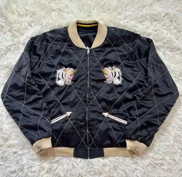 리버서블 스카잔 90s 일본 지도 용호/백호 후지산 L 상당