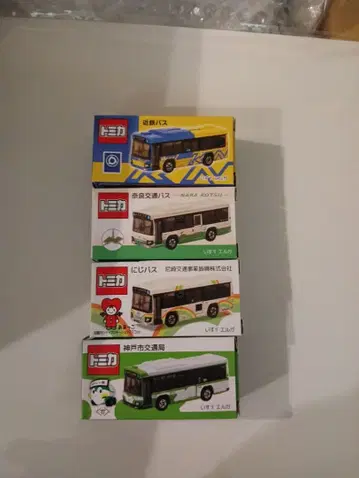 이스즈 엘가 토미카 버스 4대 세트