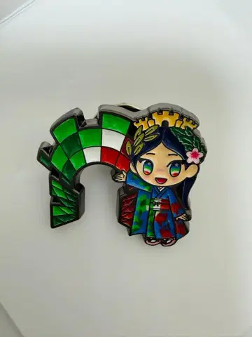 이탈리아관 오사카 간사이 박람회 핑 배지 이탈리아짱