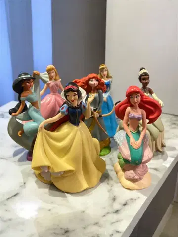 디즈니 프린세스 피규어 7체 세트