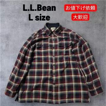 L.L.Bean 안감 플리스 플란넬 셔츠 자켓 L 사이즈