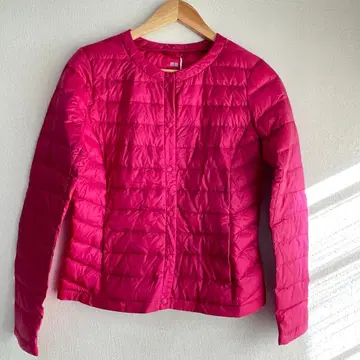 택 포함 새상품 유니클로 울트라 라이트 다운 컴팩트 자켓 S 핑크