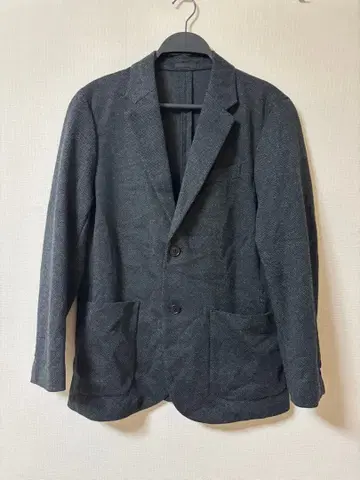 유니클로 컴포트 자켓 (저지 헤링본) 다크 그레이 S