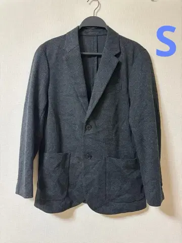 유니클로 컴포트 자켓 (저지 헤링본) 다크 그레이 S