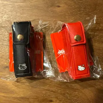 익명 배송 헬로키티 립 케이스 3종 세트 블랙, 빨간색, 핑크