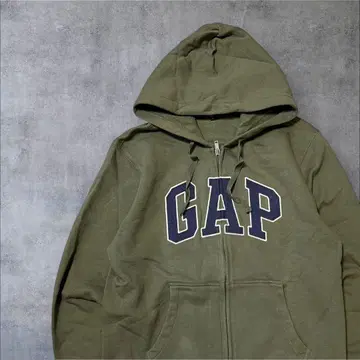 GAP 자수 로고 집업 후디 프론트 로고