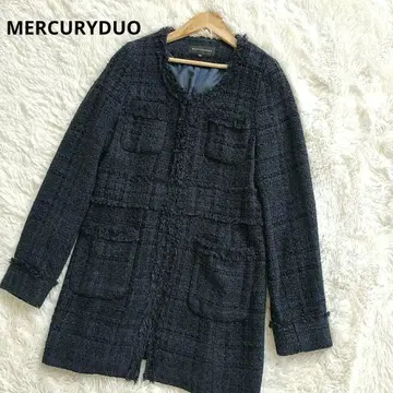 머큐리 듀오 MERCURYDUO! 트위드 자켓 여성용 네이비