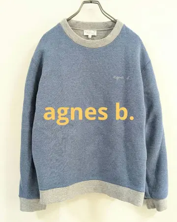agnis b. 애니에스 베이 블루 라인 맨투맨