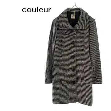 couleur 울 스탠드 카라 코트 롱 비즈니스 데이트 아우터